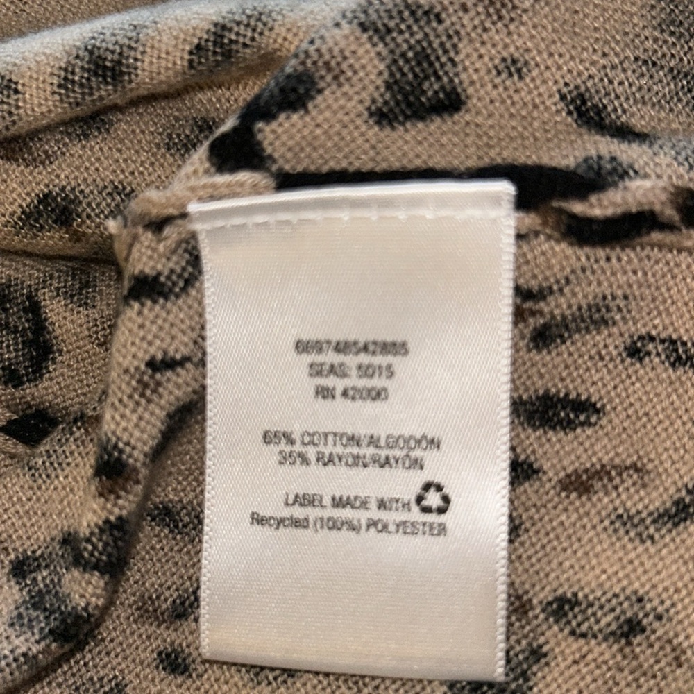 Basic Edition Leopard Print Cardigan - Picture 4 of 5